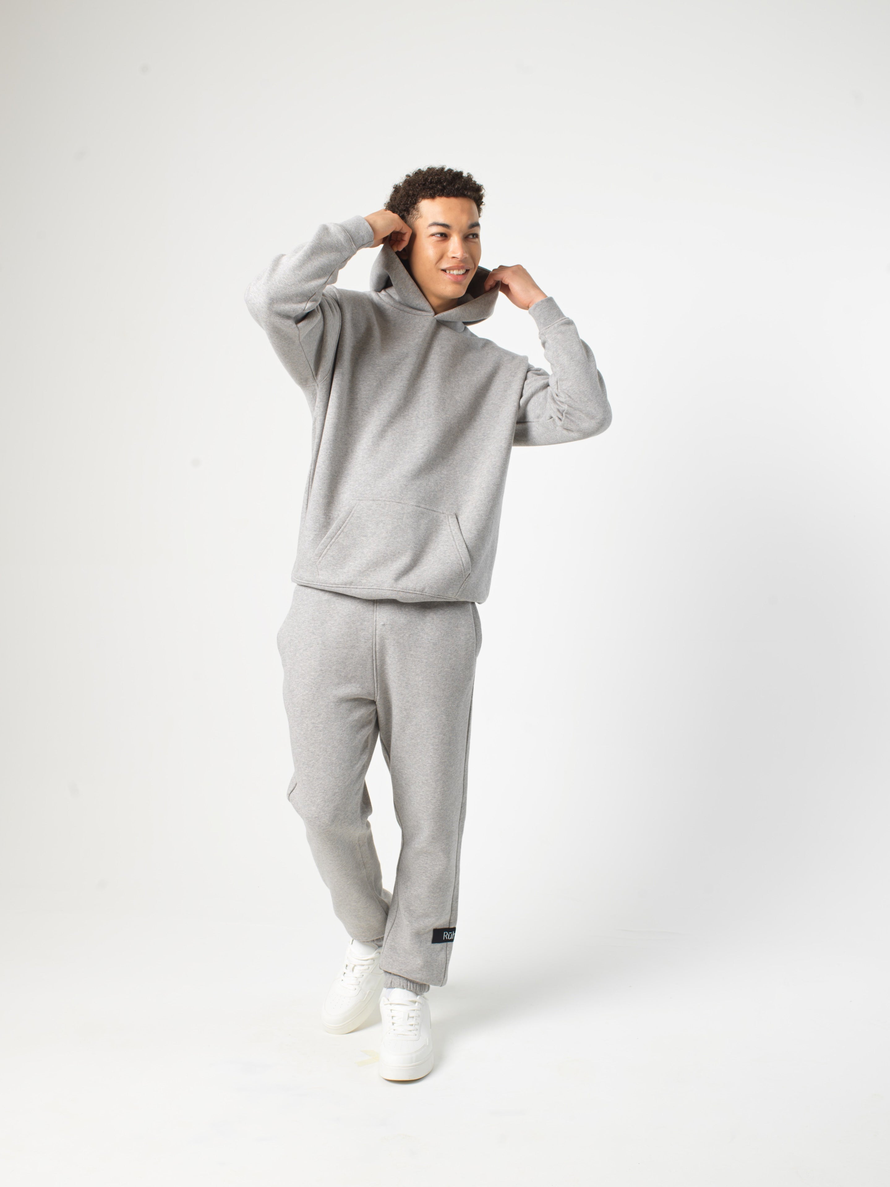 Hoodie Sweatpants Grey Marl
